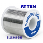 ATTEN Soldering Wire Blue 0.8-500 κόλληση για ηλεκτρικό κολλητήρι ή αερίου 0.8mm 500gr Sn63 Pb37 για χειροτεχνίες και μοντελισμό 